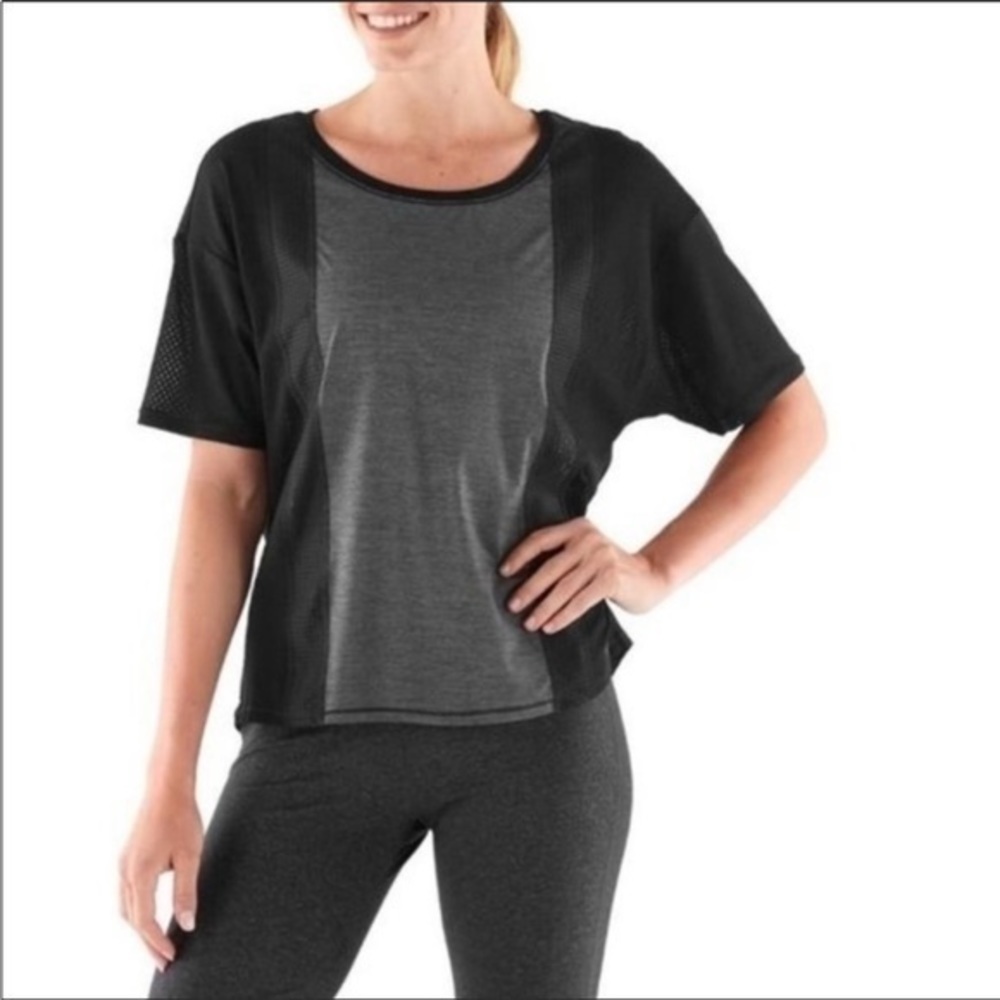 The North Face Black and Gray Short Sleeve Tee